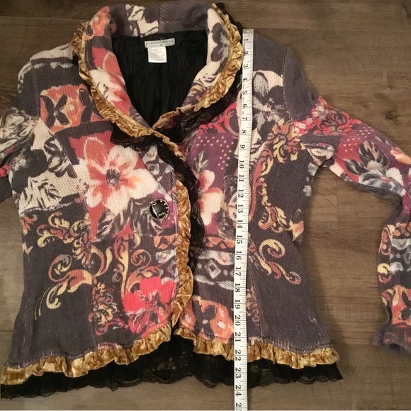 Alberto Makali Knit Lace Blazer Jacket #138 - Picture 8 of 9